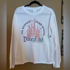 Disneyland Resort Happiest Place on Earth Castle White Long Sleeve Tee NWT Sz S